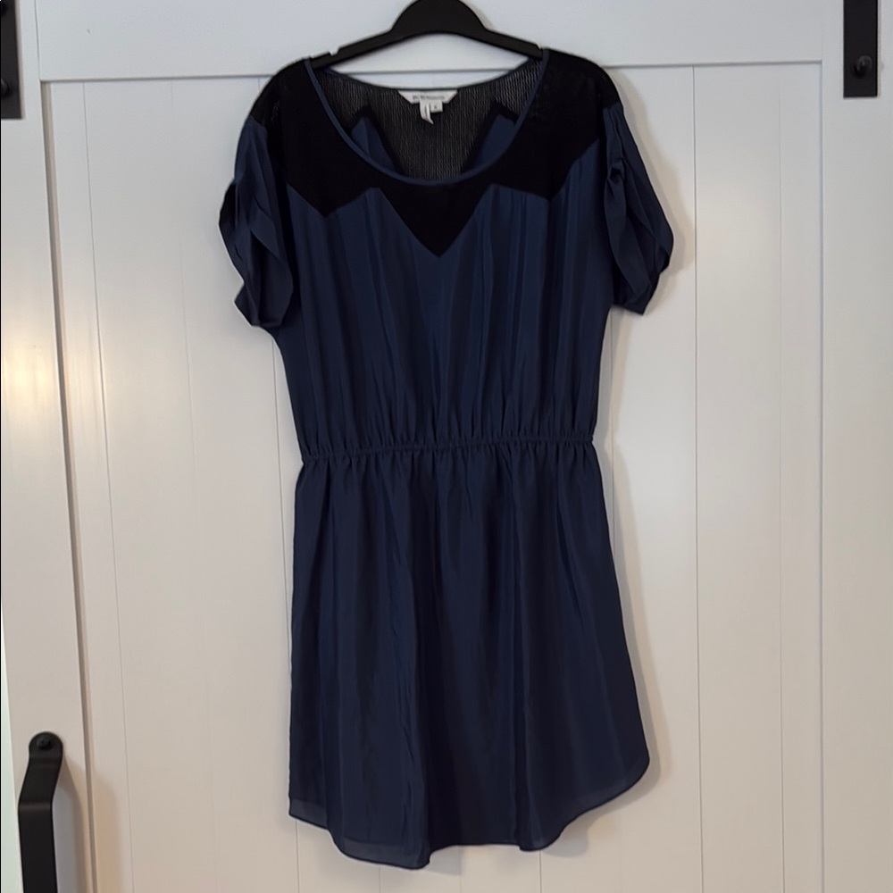 BCBG Navy Dress with Cutout and Pockets
